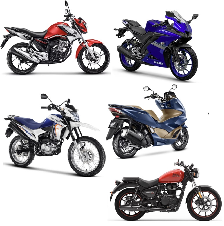 Top 5 motos mais vendidas 2024